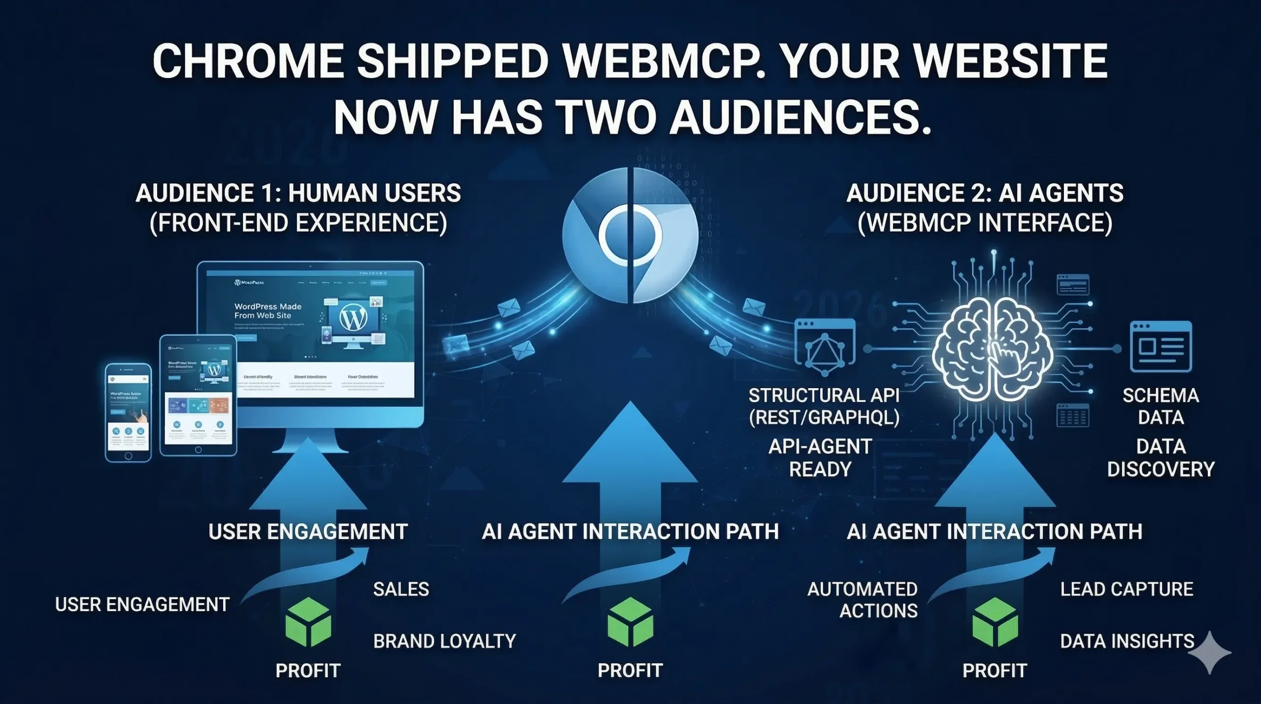 Chrome Shipped WebMCP. Your Website Now Has Two Audiences. Bugs Monkey